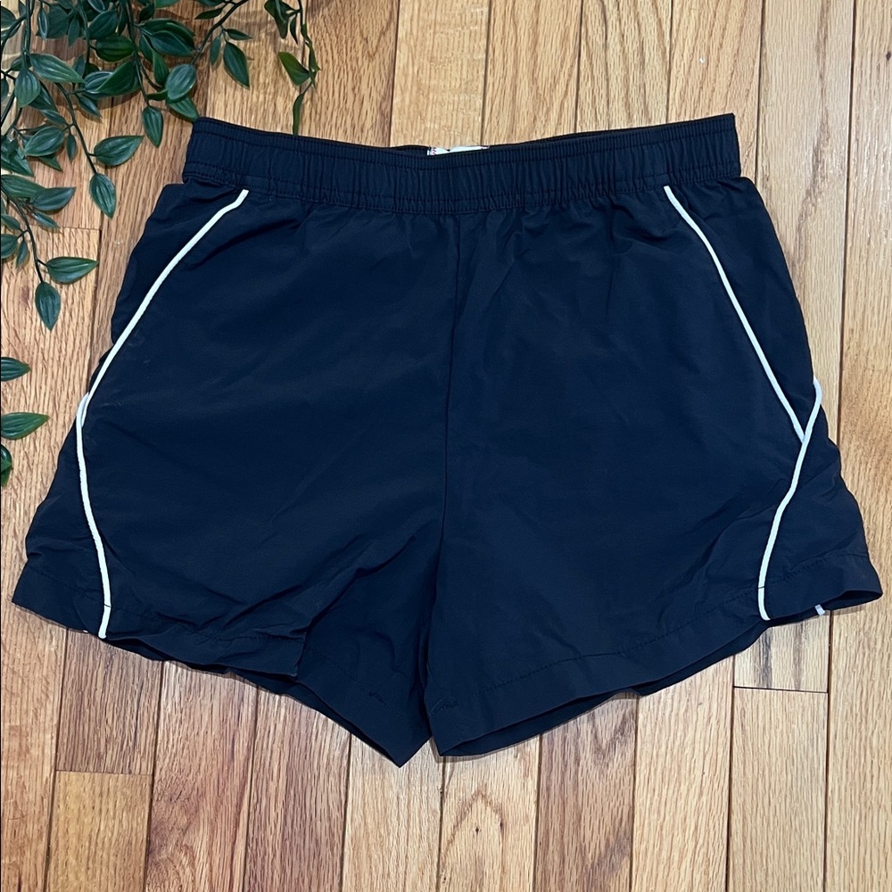 BDG Women's Black Athletic Shorts with White Trim